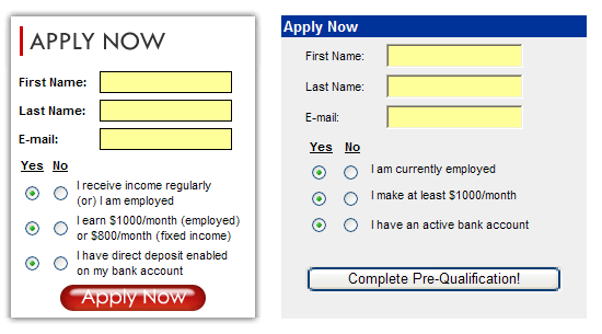Example Cash Advance Forms